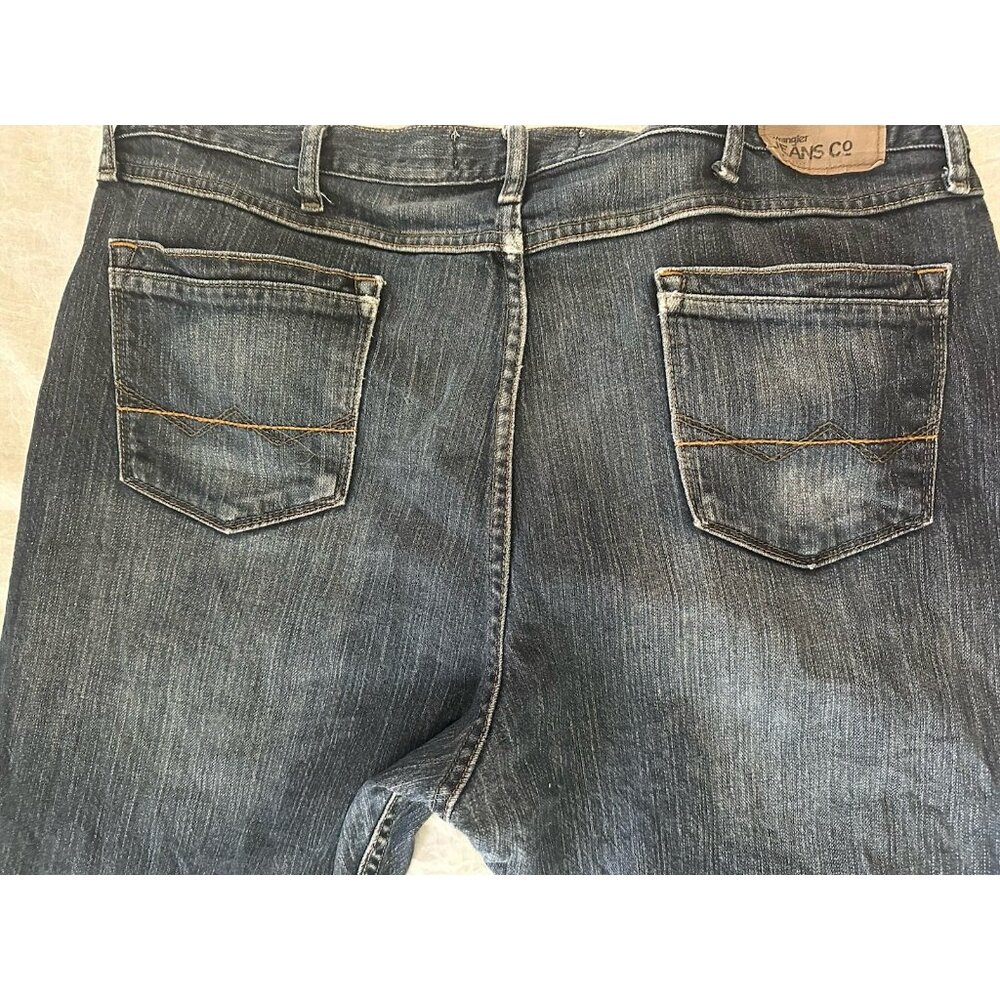 Wrangler Men's Size 40x30 Jeans Relaxed Straight Dark Wash Western Workwear Pant - Picture 13 of 13
